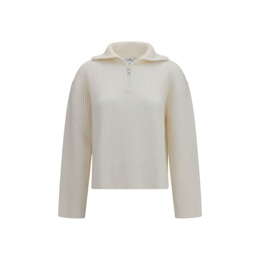 Courrèges White Wool Oves Aries Women's Sweatshirt